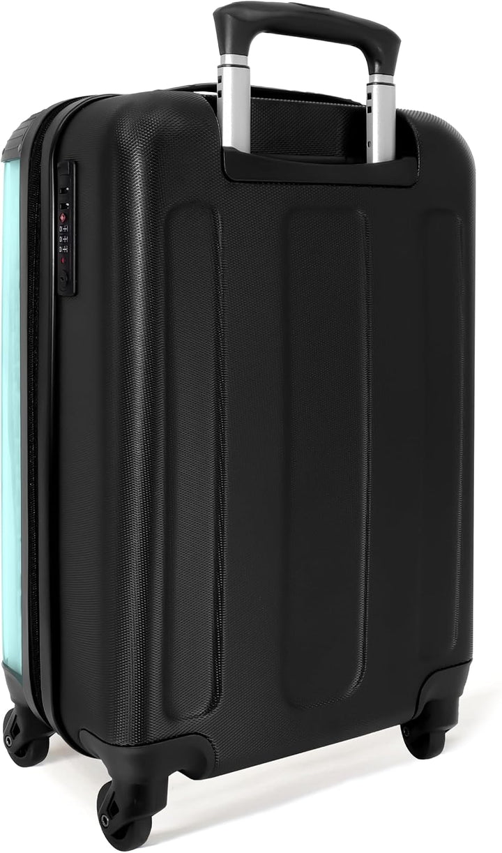 NoBoringSuitcases.com® Koffer Handgepäck Trolley Rollkoffer Kleine Reisekoffer mit 4 Rollen - Ente -