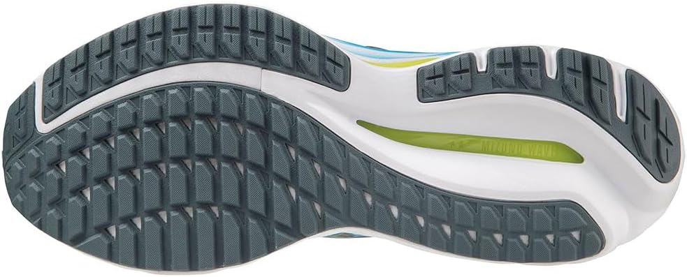 Mizuno Herren Wave Inspire 19Sneaker 46.5 EU Ggray Jblue Bolt2neon, 46.5 EU Ggray Jblue Bolt2neon