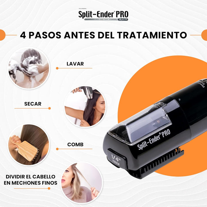 Split Ender PRO – Professionelles Salon-Gerät, titanbeschichtete Klingen, kabelloser Spliss-Trimmer