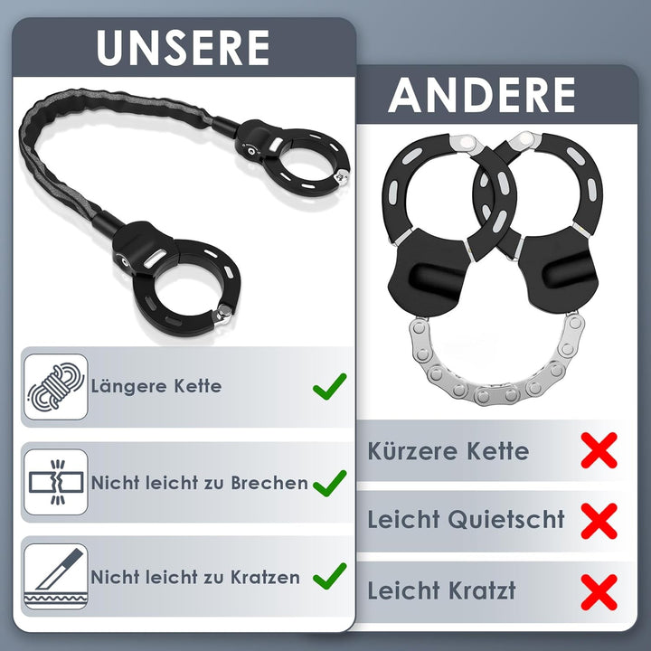 E Scooter Schloss, Schloss für E Scooter mit Silikonschutz Gegen Kratzer, Diebstahlschutz Handschell