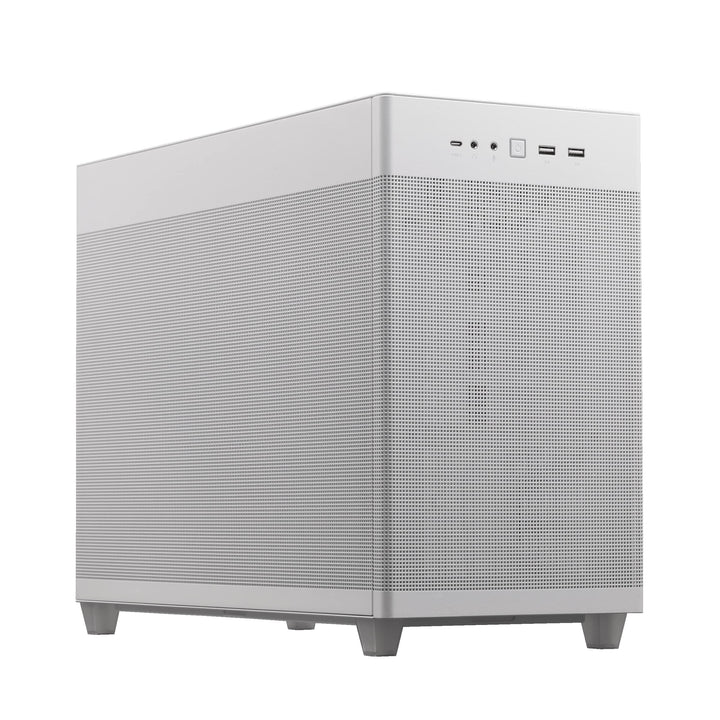 ASUS Prime AP201 MicroATX Gehäuse weiss (33 Liter, unterstützt 280- &amp; 360-mm-Kühler, Grafikkarten bi