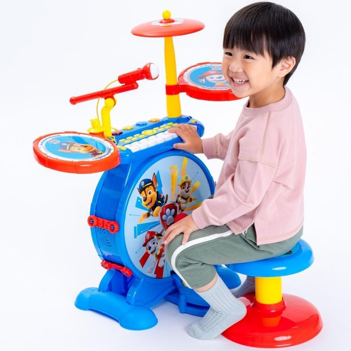 Lexibook K610PA PAW Patrol Helfer auf Vier Pfoten Chase Schlagzeug für Kinder, echter digitaler Drum