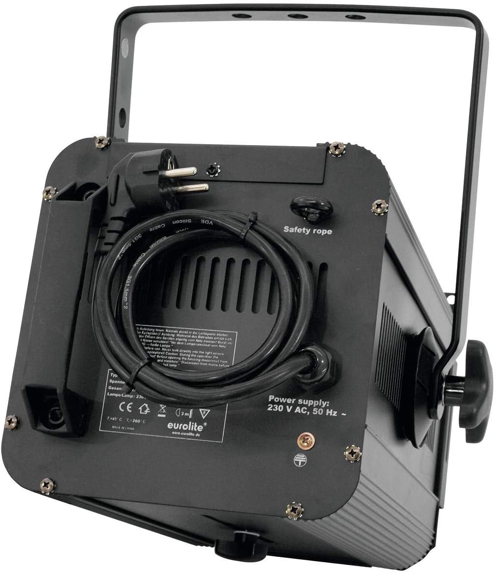 EUROLITE Theatre Spot 650/1000 Antihalo schwarz | Theaterscheinwerfer für Halogenlampe mit 650 oder
