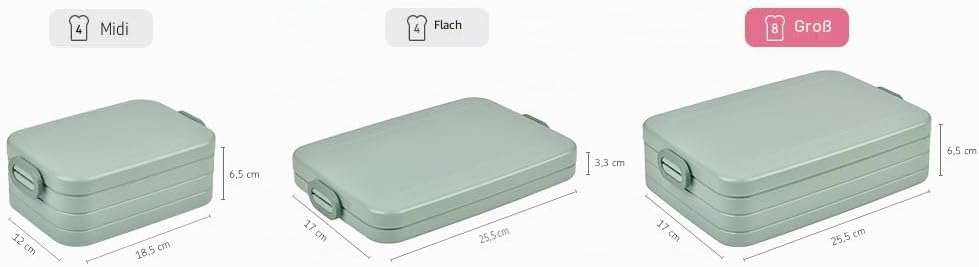 Mepal - Lunchbox Take a Break Large - Brotdose To Go - Für 4 Sandwiches oder 8 Brotscheiben - Meal P