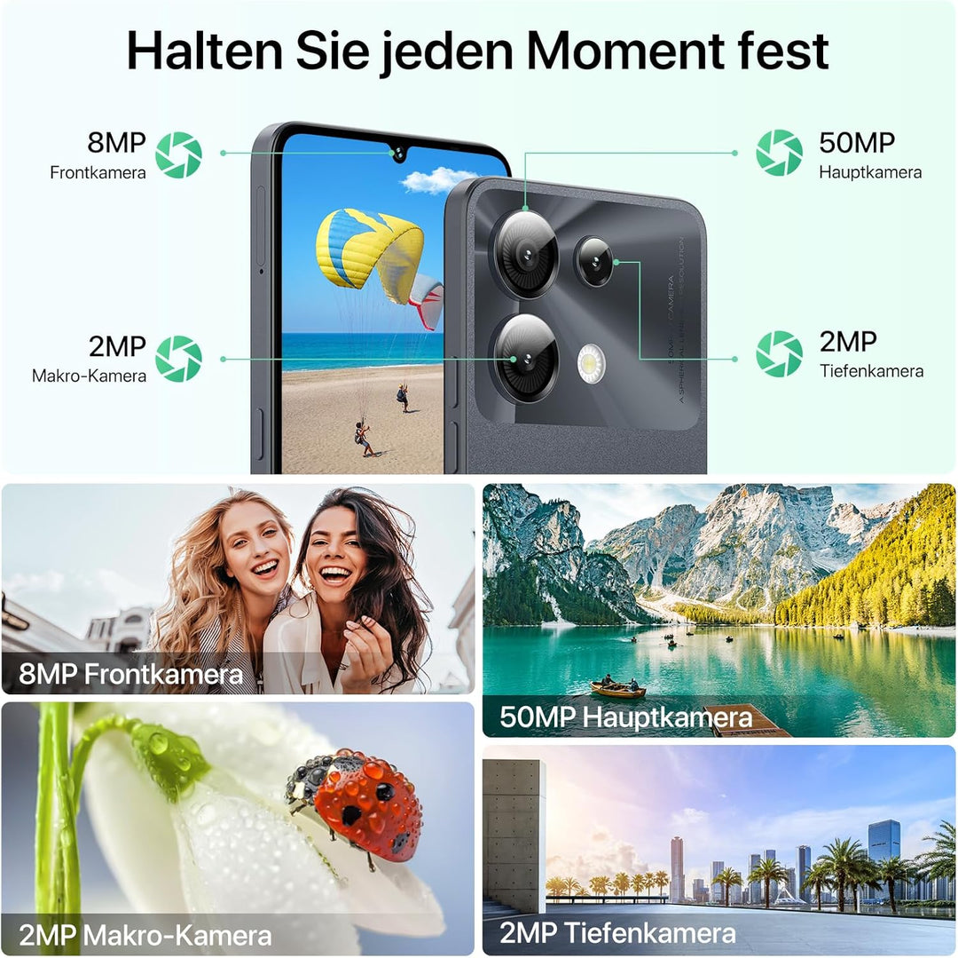 UMIDIGI G9 5G Handy, Android 14 Smartphone ohne Vertrag, 90HZ Octa-Core,12GB+128GB Smartphone,6.75"