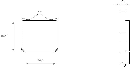 Brenta ft 4122 Bremsbeläge Sinter Moto, Set von 2