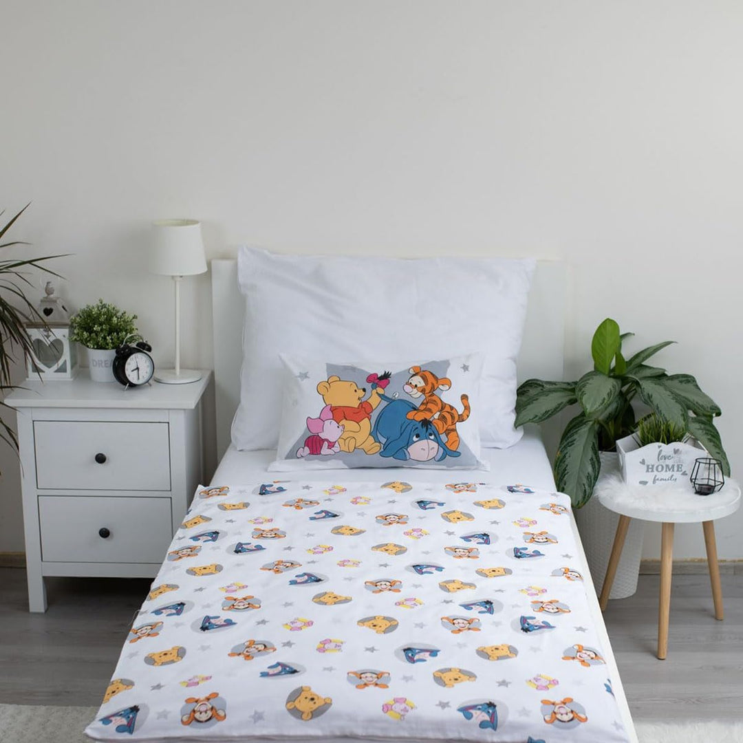Jerry Fabrics Bettwäsche Winnie Puuh und seine Freunde für Babys oder kleines Bett, wendbarer Bettbe