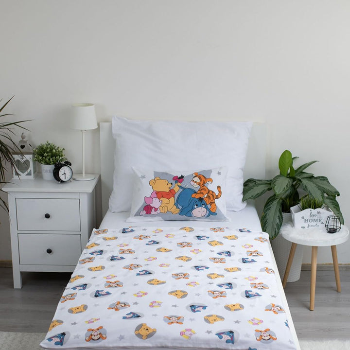 Jerry Fabrics Bettwäsche Winnie Puuh und seine Freunde für Babys oder kleines Bett, wendbarer Bettbe