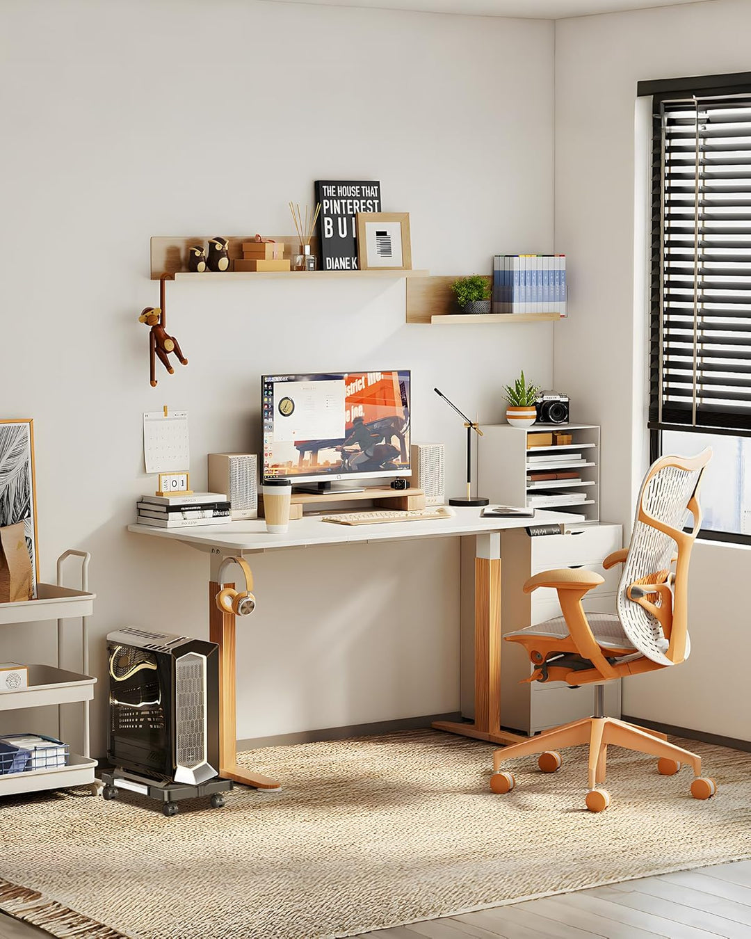 CPU Ständer für PC Computer Gehäusehalter, AkoaDa Abnehmbare Verstellbare Computer Desktop Ständer U