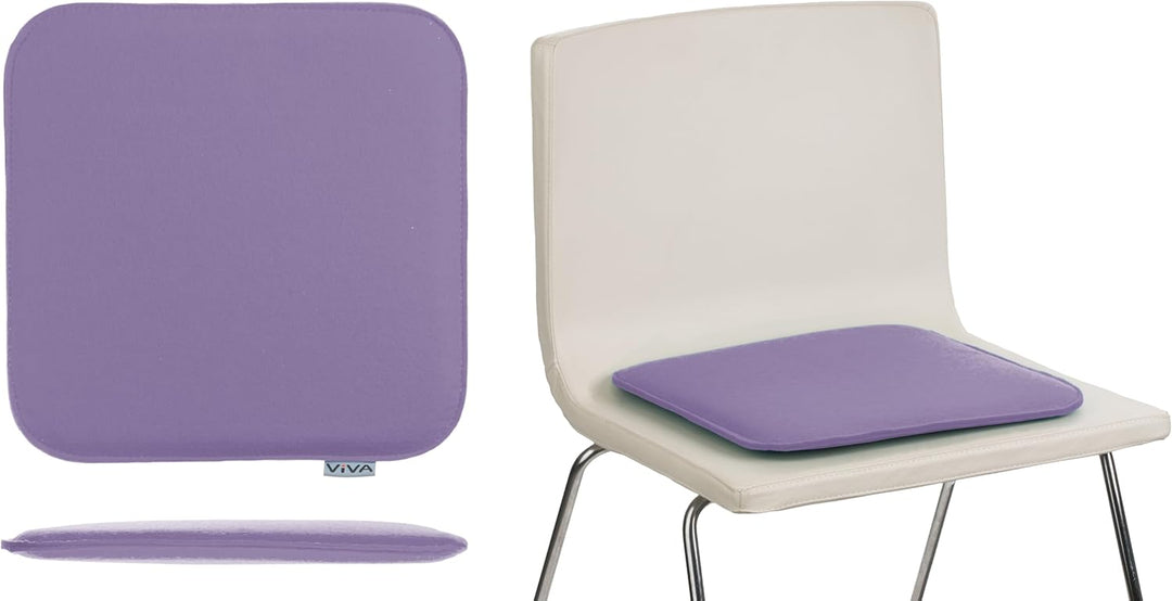 Brandsseller 6er Set Sitzkissen aus Filz 35x35x2 cm – Robuste Stuhlauflagen für innen und aussen, ec