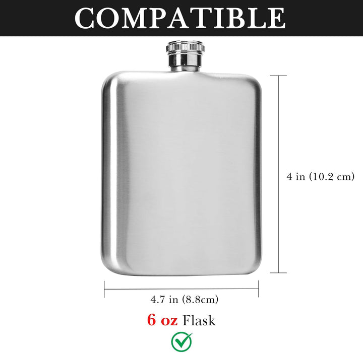 Linkidea Leichtes Flachmann-Etui aus veganem Leder, tragbare Gürteltasche, kompatibel mit 177-ml-Fla