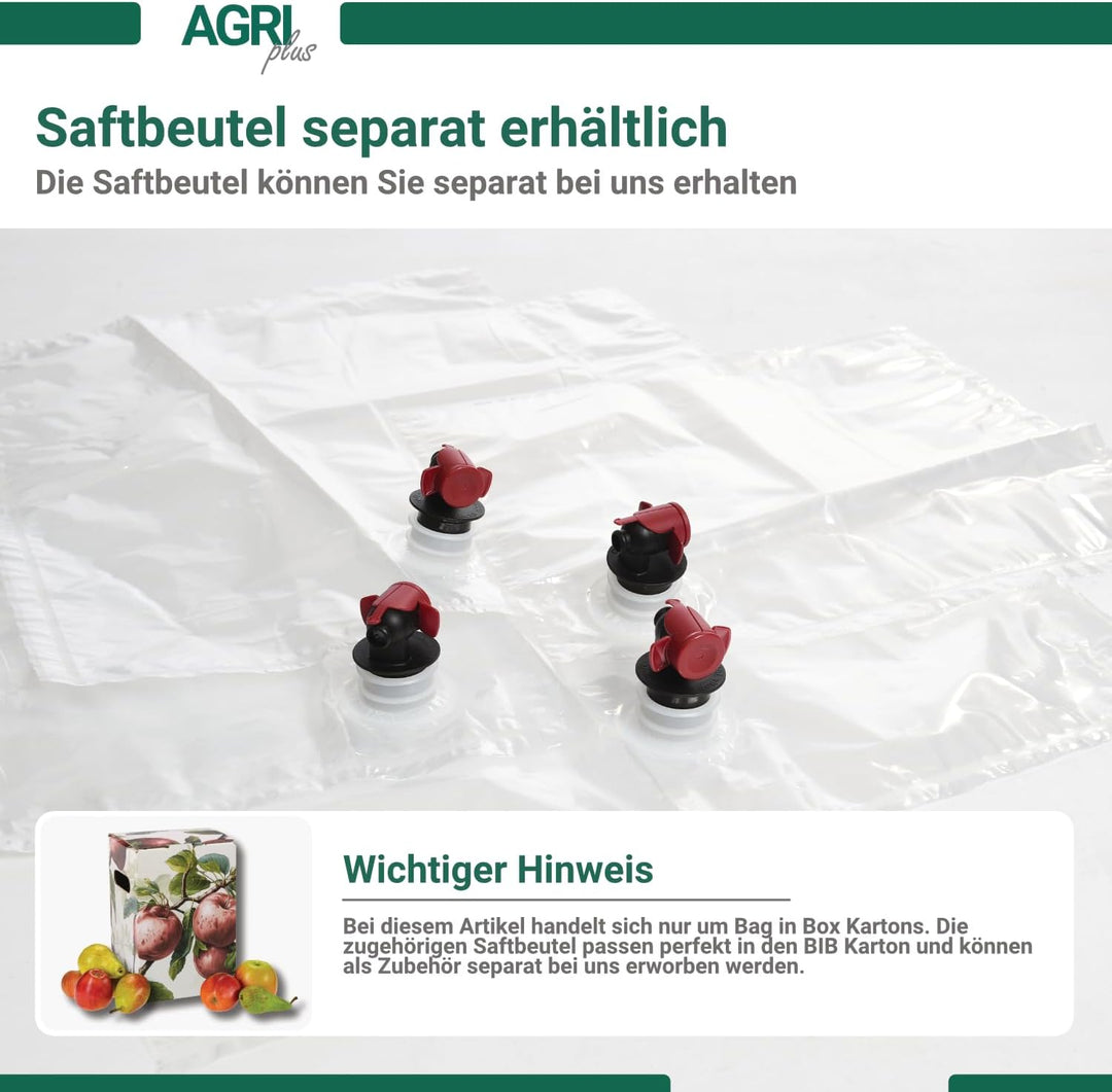 Karton für Bag-in-Box Beutel I 5 Liter I 10 Stück I Ohne Beutel I Hochwertige Karton-Box mit Rote-Äp