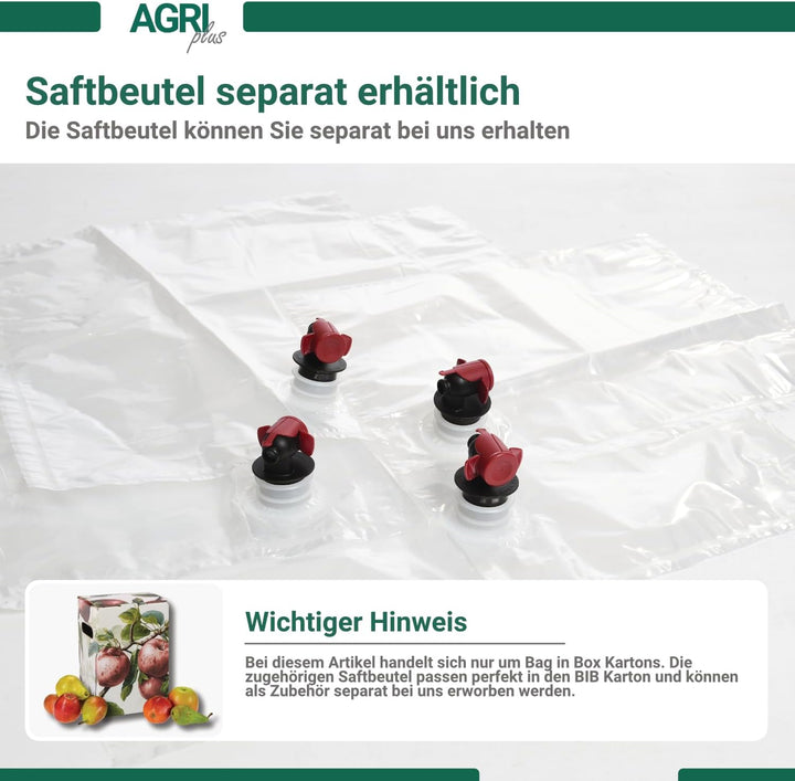 Karton für Bag-in-Box Beutel I 5 Liter I 10 Stück I Ohne Beutel I Hochwertige Karton-Box mit Rote-Äp