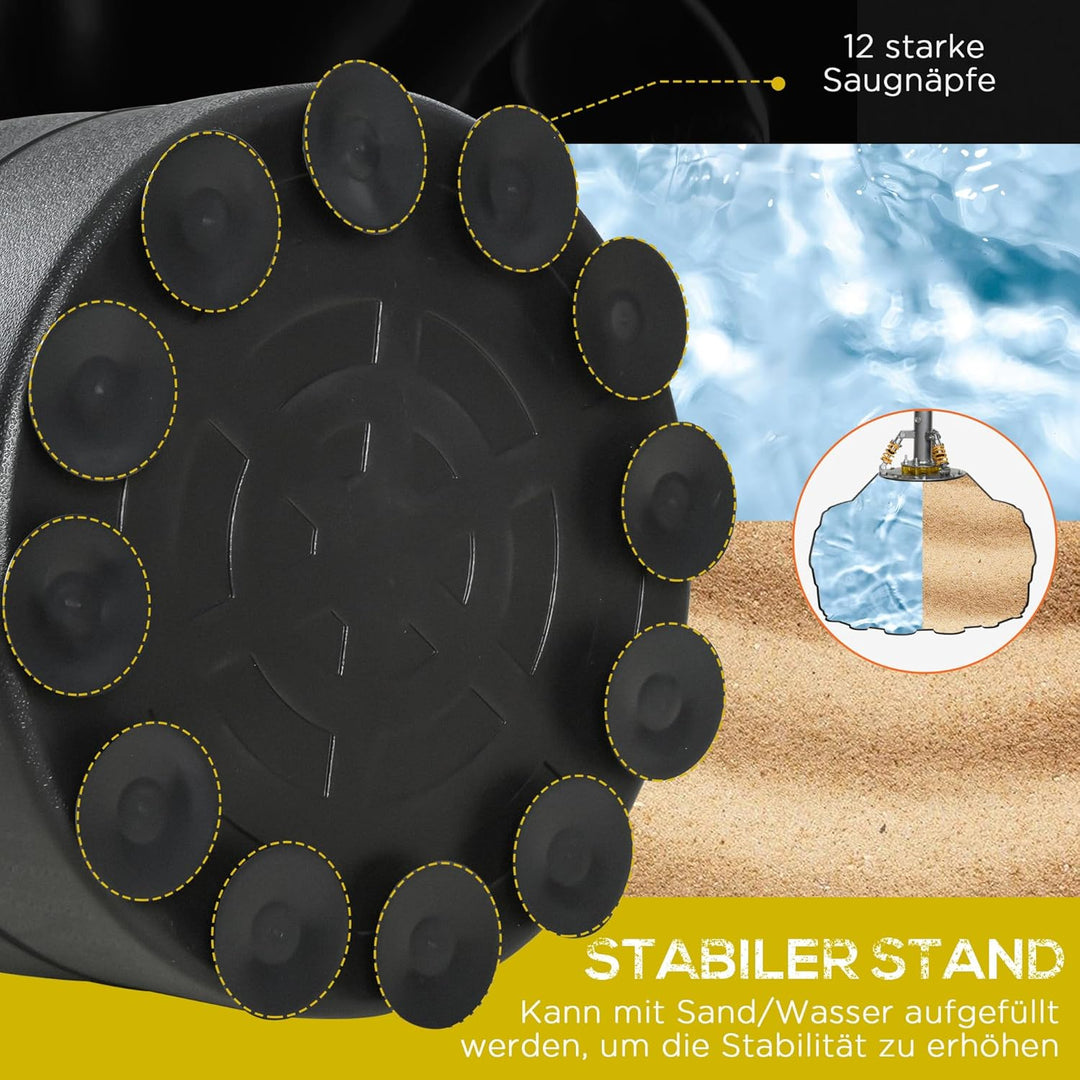 HOMCOM Standboxsack Stehend Freistehender Boxsack mit Saugnapf-Basis Boxpartner Erwachsene Heavy Dut