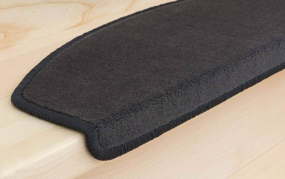 Kettelservice-Metzker® Stufenmatten Vorwerk Uni Antares Halbrund 65x24x4cm Anthrazit 14 Stück, Anthr
