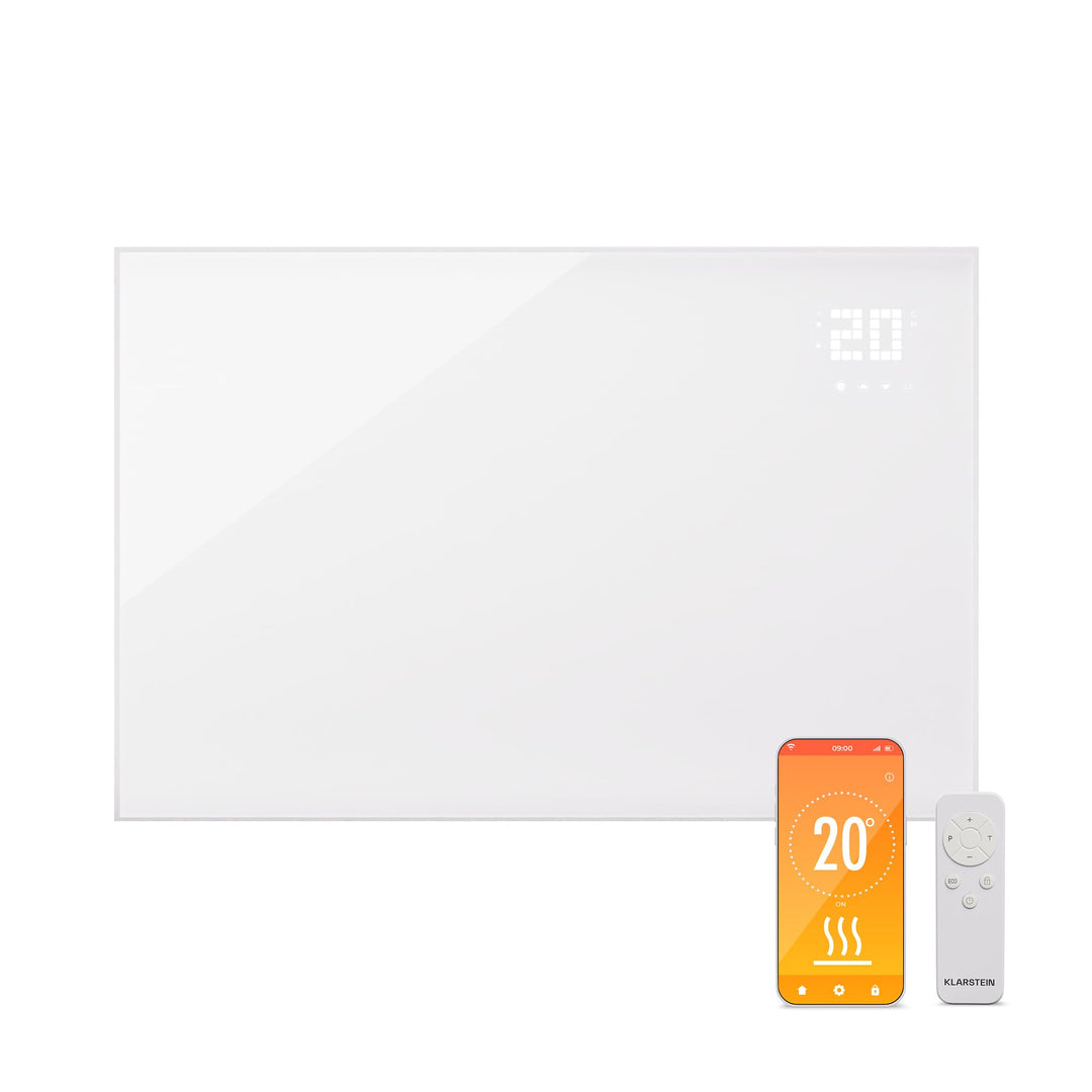 Klarstein Infrarotheizung mit Thermostat, 980W Elektroheizung, Smart Home Bild-Infrarotheizung zur W