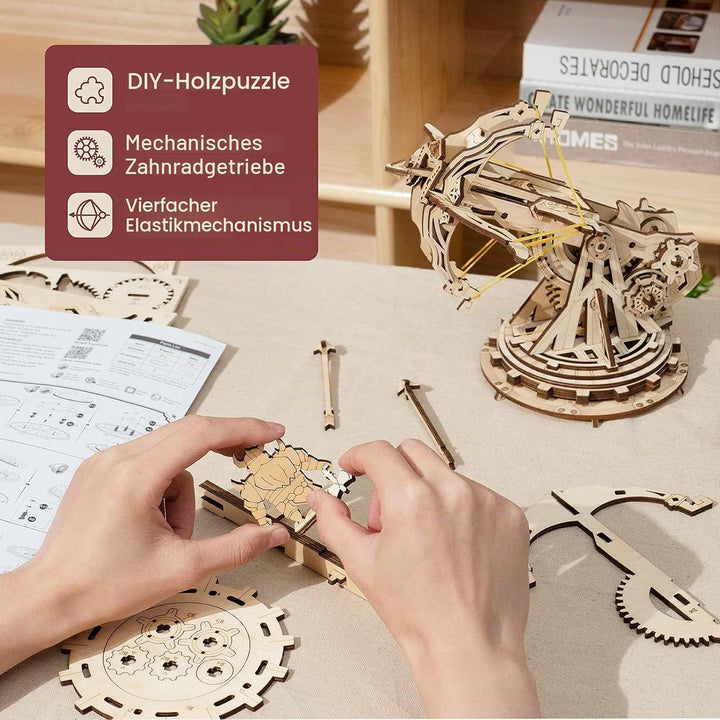 ROKR 3D Holzpuzzle für Erwachsene Kinder über 14 Jahre Holz Modellbau Geschenke 142 Teilen Mittelalt