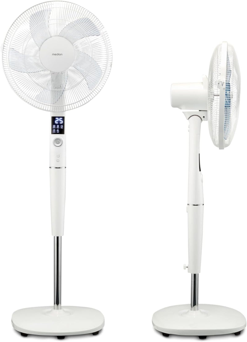 MEDION P20 SF Standventilator mit Fernbedienung (26 Geschwindigkeitsstufen, leise, 30 Watt Leistung,