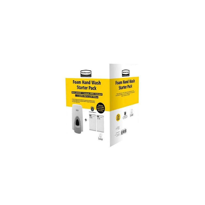 Rubbermaid FN396 Manuelles Starterset für 800ml Schaumseifenspender mit 2x Nachfüllung