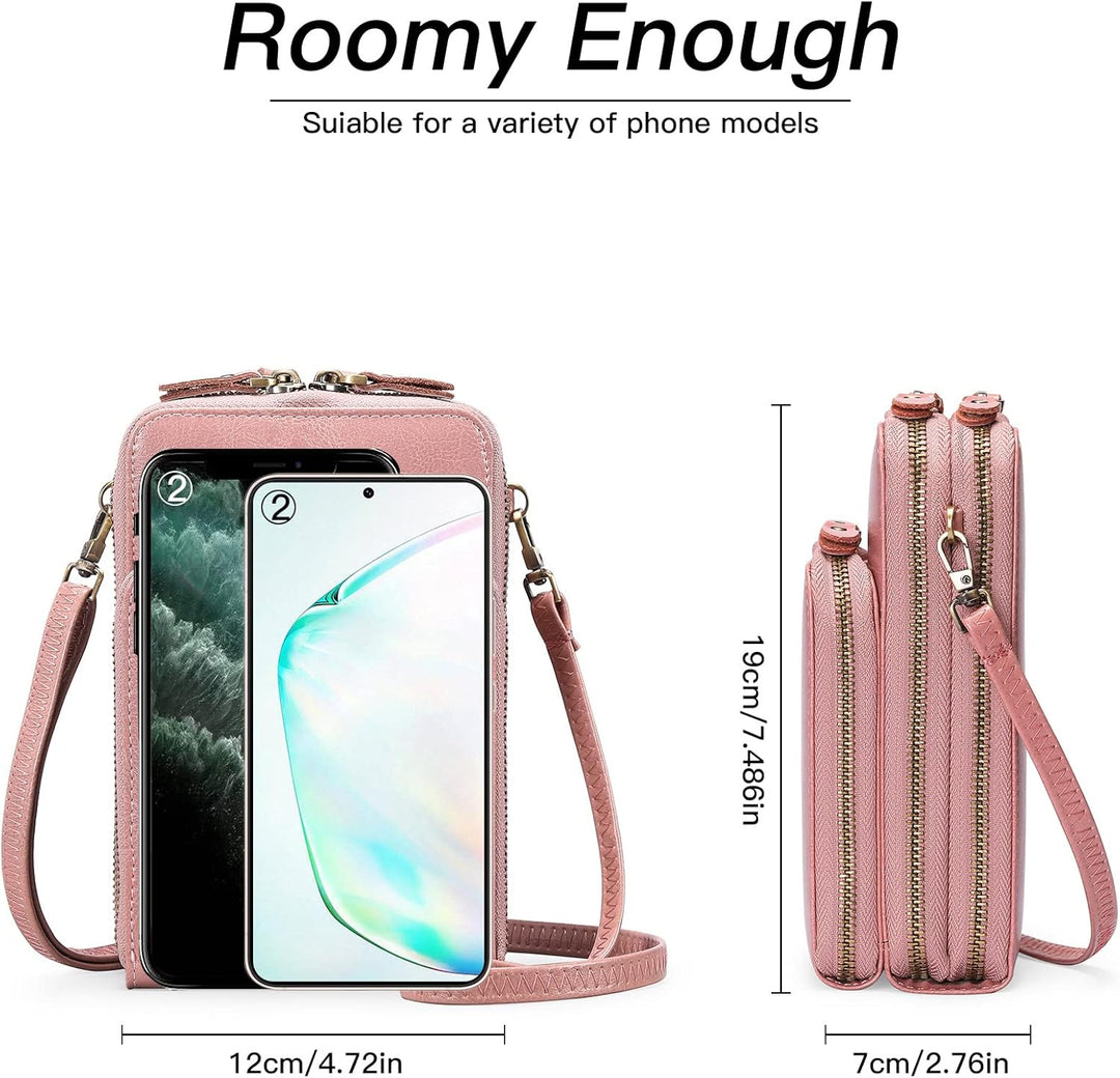 SENDEFN Handytasche zum Umhängen - Handy Umhängetasche Damen Handytasche Leder Handytasche mit Geldb