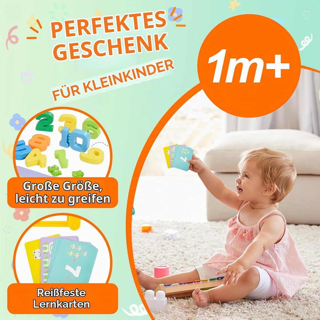 Lernspielzeug Mathe-Spiel, Zählen und Rechnen Lernen Frosch Lernspielzeug, Montessori Spielzeug für