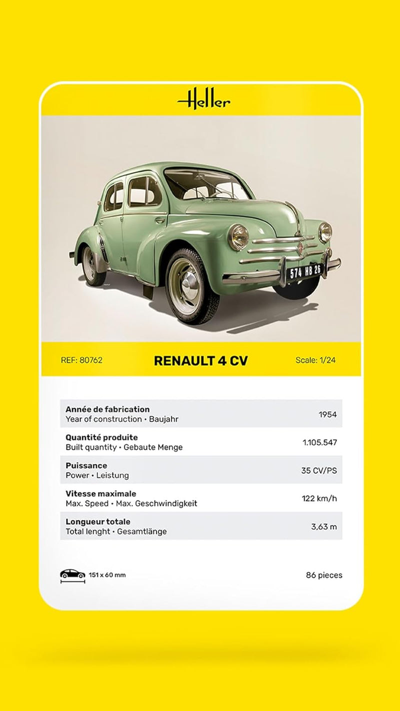 Heller 80762 Modellbausatz Renault 4 CV