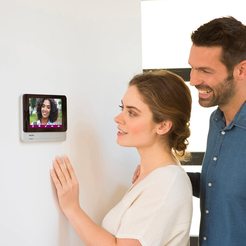 PHILIPS WelcomeEye Connect 2, smarte Video-Türsprechanlage, mit Kamera, 7 Zoll Touch-Monitor, Smartp