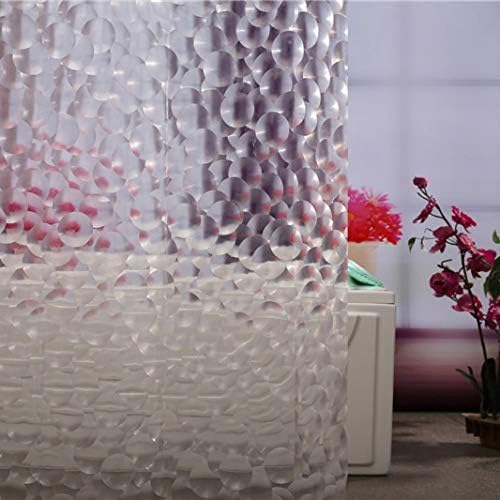 Adwaita Duschvorhang, Kunststoff, 3D-Blasen, Keine Gerüche, umweltfreundlich (klare Blasen) Transpar