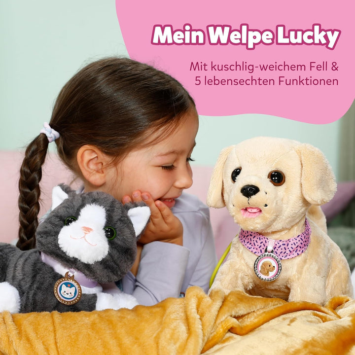 BABY born Mein Hund Lucky mit 5 verschiedenen Funktionen, für Kinder ab 3 Jahren, funktioniert mit B