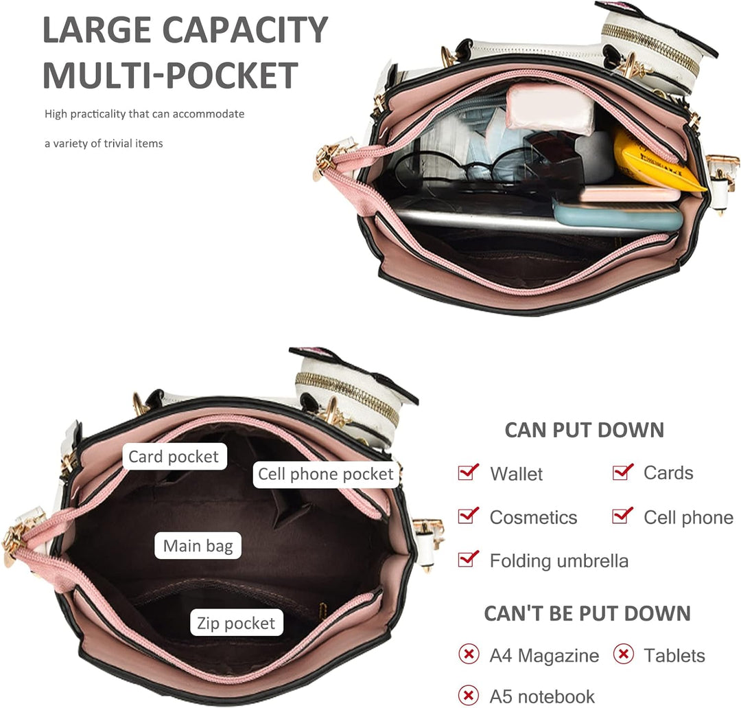 NICOLE & DORIS Frauen Umhängetasche Klein Tasche Mode Handtaschen Damen Kuriertaschen Handytasche Mä