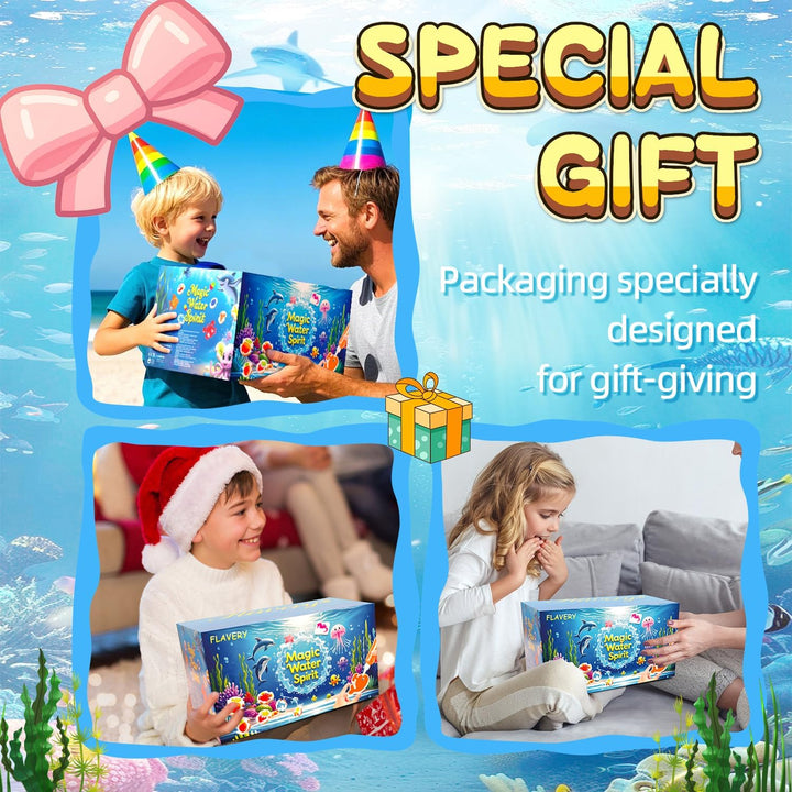 Flavery Magic Water Elf, 3D Aqua Gelz Set mit 20 Farben & 24 Formen, Wasserperlen Spielzeug, Bastels