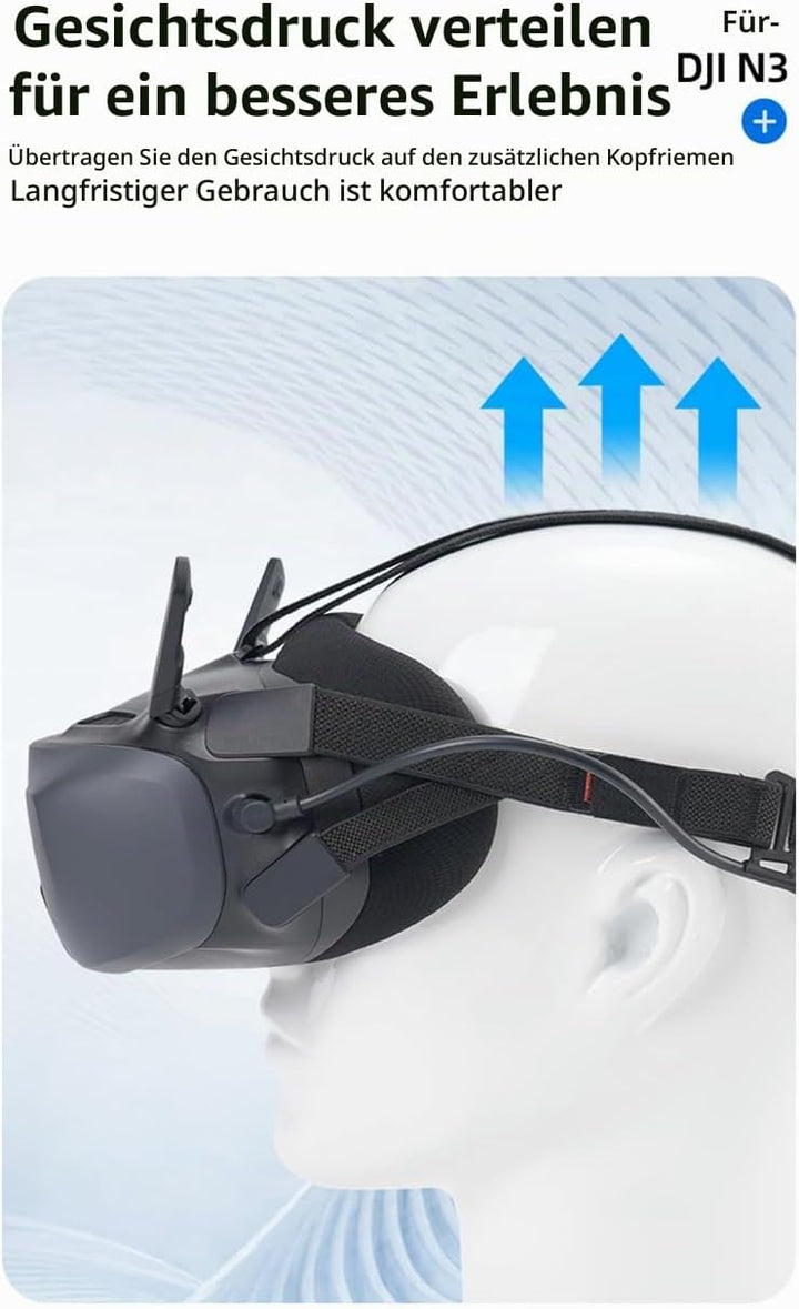 Kopfband-Gurt für DJI Goggles N3, einfach zu tragen, bequem, Kopfband-Gürtel, Dekompressionskopfband
