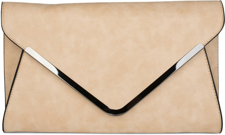 styleBREAKER Envelope Clutch, Abendtasche im Kuvert Design mit Schulterriehmen und Trageschlaufe, Da