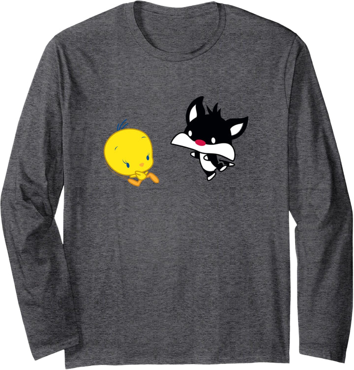 Looney Tunes Sylvester and Tweety Chibi Chase Langarmshirt
