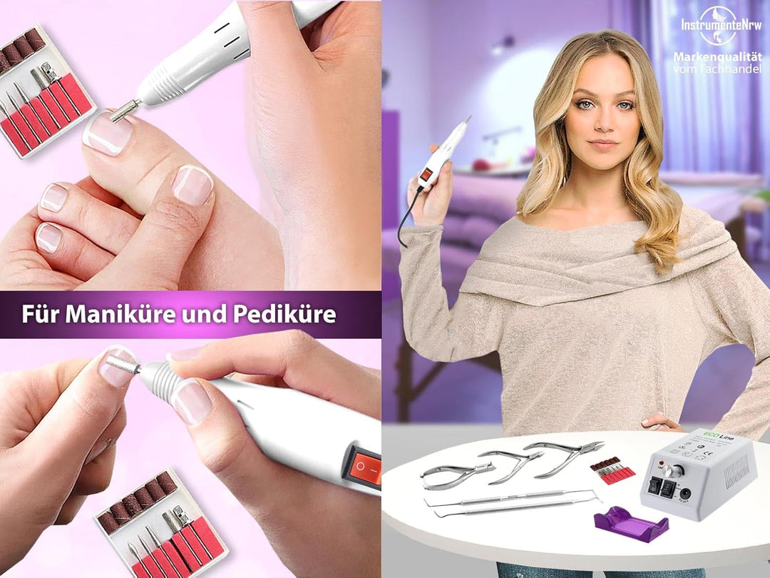 Pediküre-Set Fusspflegegerät Fräser Komplett-Set für die Fusspflege Hornhautentfernung und Maniküre
