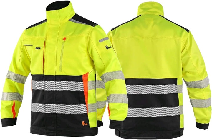 SAFETY Canis CXS Benson Arbeitsjacke Herren Cordura reflektierend Winddicht Warnjacke Monteurjacke B