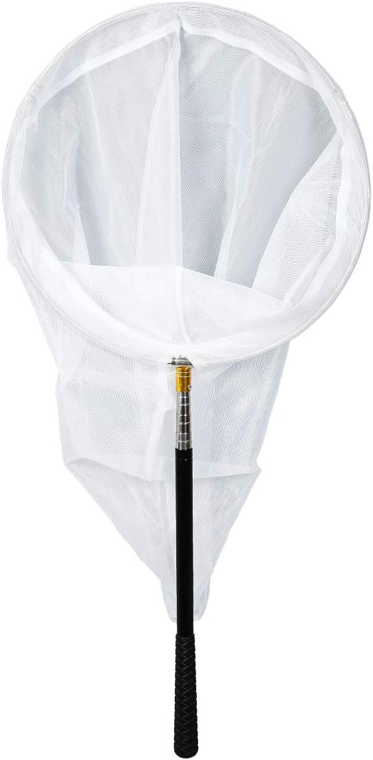 RESTCLOUD Professionelles Insekten- und Schmetterlingsnetz mit 35,6 cm Ring, 66 m Netztiefe, 150 cm