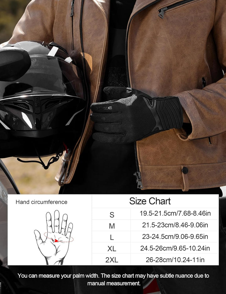 INBIKE Winter Motorradhandschuhe Wasserdicht Warm Winddicht mit Harter Schutz Motocross Motorrad Han