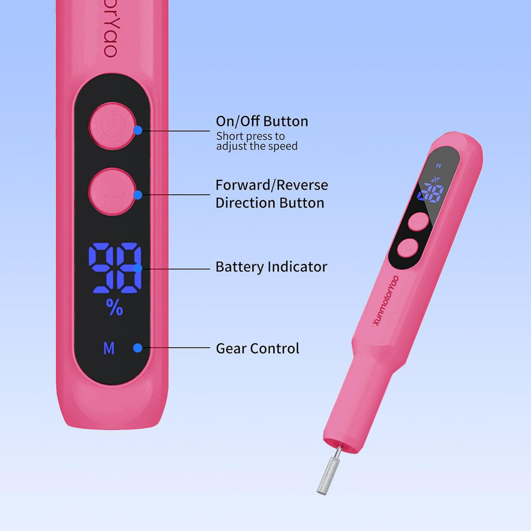 Fresa per Unghie Professionale Portatile Ricaricabile Lima Regolabile Fresa ELettrica Elettrica per