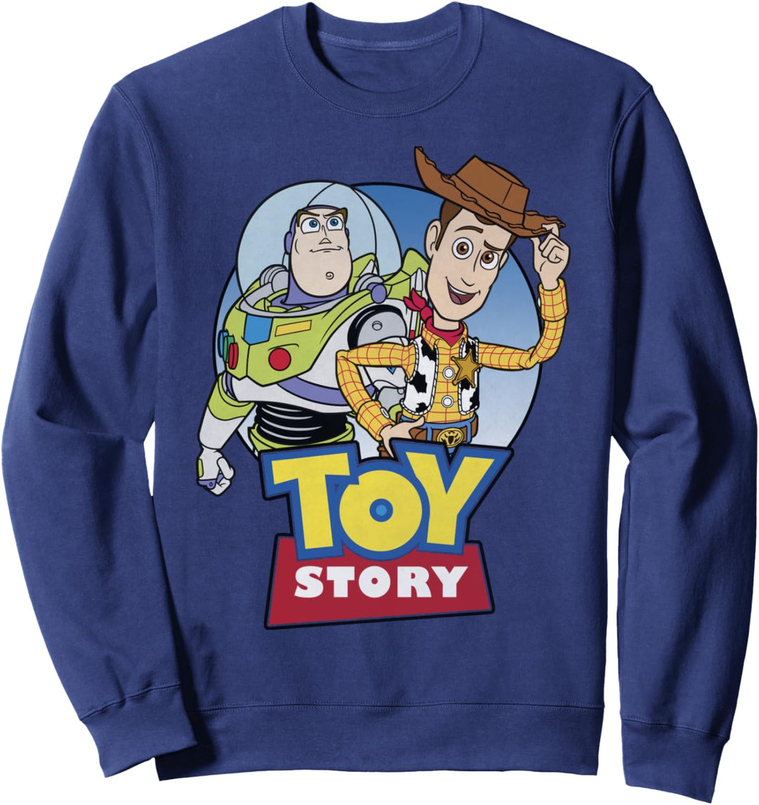 Disney Pixar Toy Story Woody And Buzz Circle Portrait Sweatshirt
