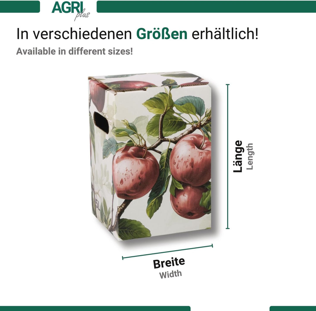 Karton für Bag-in-Box Beutel I 5 Liter I 10 Stück I Ohne Beutel I Hochwertige Karton-Box mit Rote-Äp