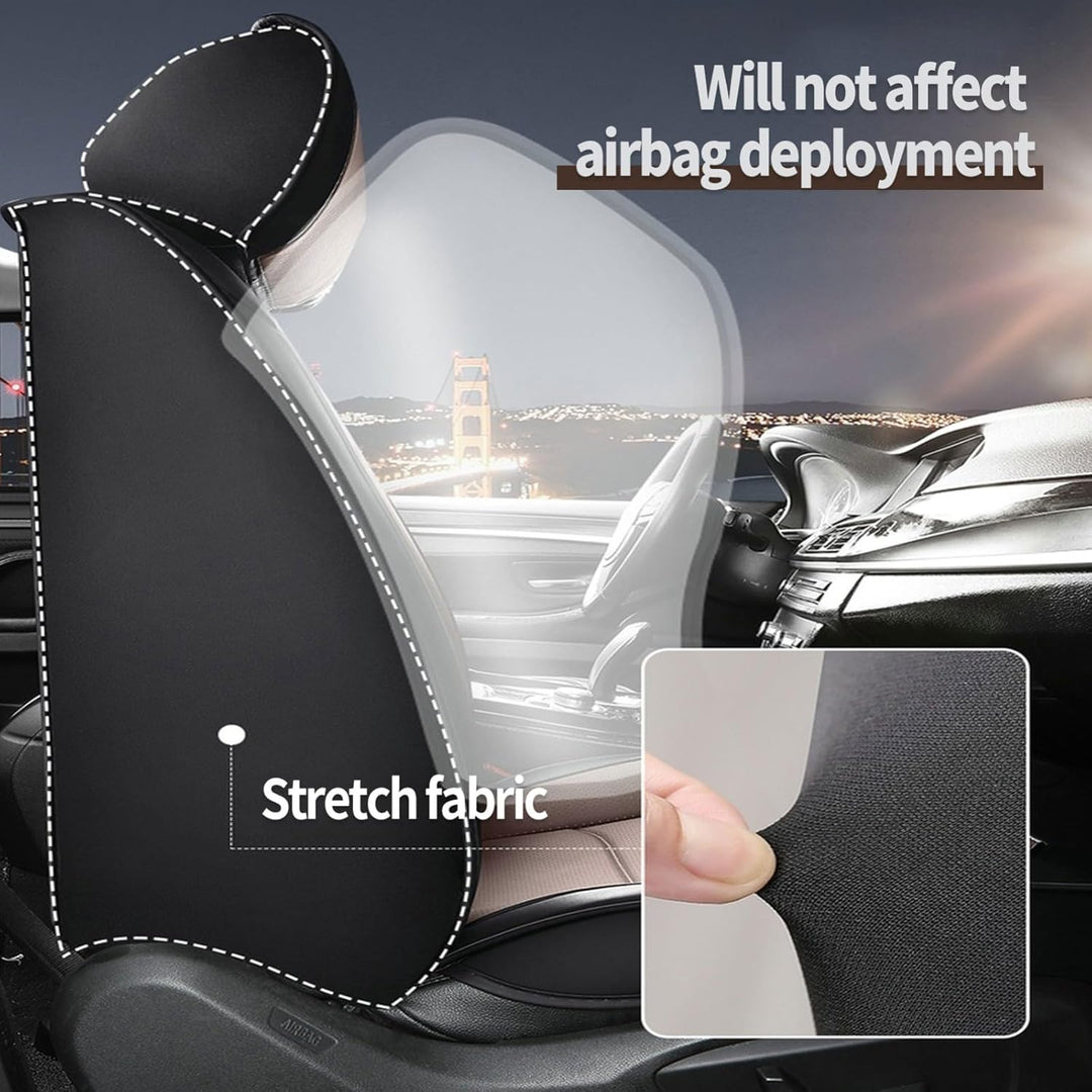 Sitzbezüge Auto 5 Stück für Kia Sorento Sitzbezug Auto Set Leder Vordersitze Schonbezug Autositze Rü