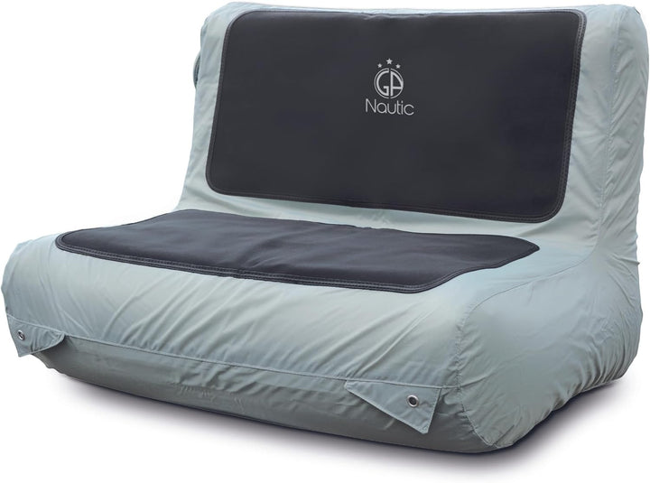 Marineo Schlauchbootsitz aufblasbar Bootssitz für Schlauchboot, grau (Deluxe - 94 cm Breite), 94 cm