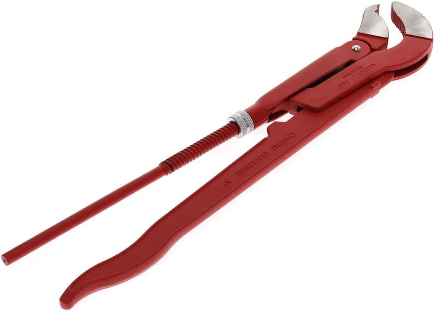 GEDORE red 45degree abgewinkelte Eck-Rohrzange, Spannweite 103 mm/3 Zoll, S-Maul, massiv, Zahnung ve