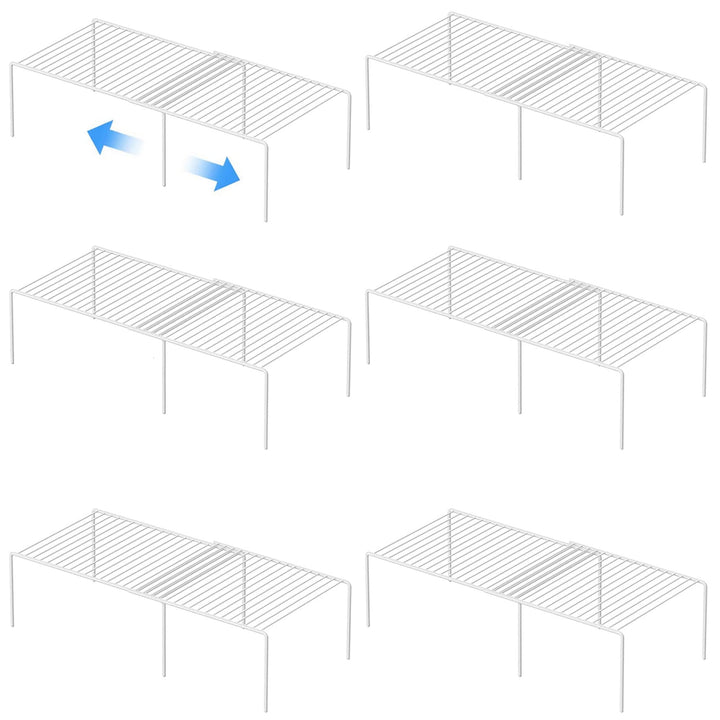 Küchenschrank Erweiterbare Regal-Organizer Set von 6 Stück, verstellbare Metalldraht, Speisekammer-A