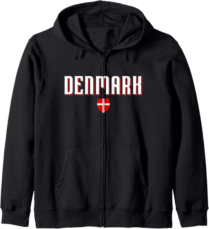 Dansk - Danish Scandinavian Cross - Denmark Flag Kapuzenjacke