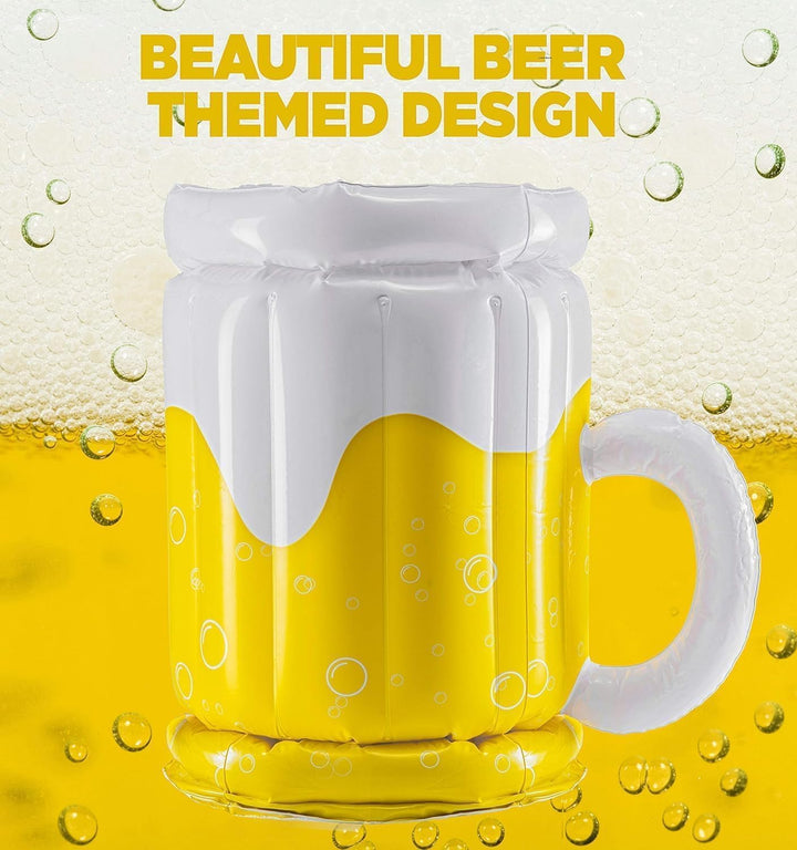 2 Pack Grosser aufblasbarer Kühler,aufblasbare Bierkrug kühler,Drink Floatie und oktoberfest Partyzu