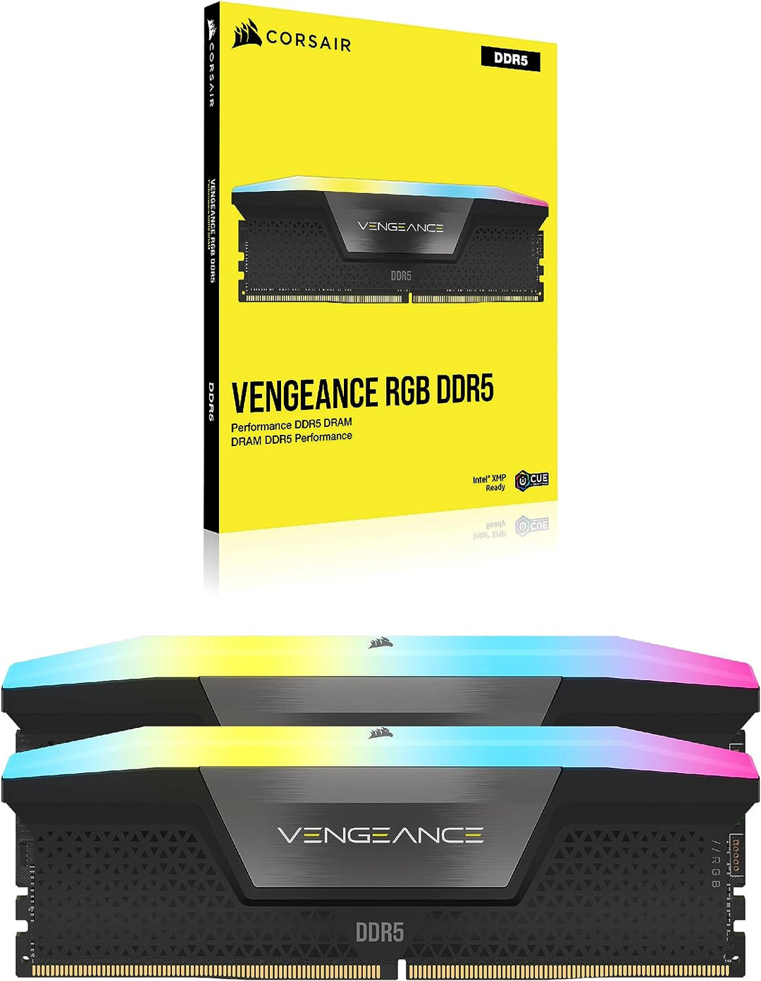 CORSAIR Vengeance RGB DDR5 RAM 64GB (2x32GB) 5600MHz CL40 Intel XMP iCUE-Kompatibler Computerspeiche