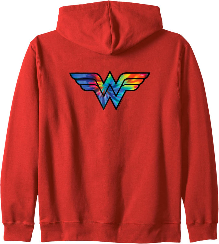 Wonder Woman Tie Dye Logo Kapuzenjacke