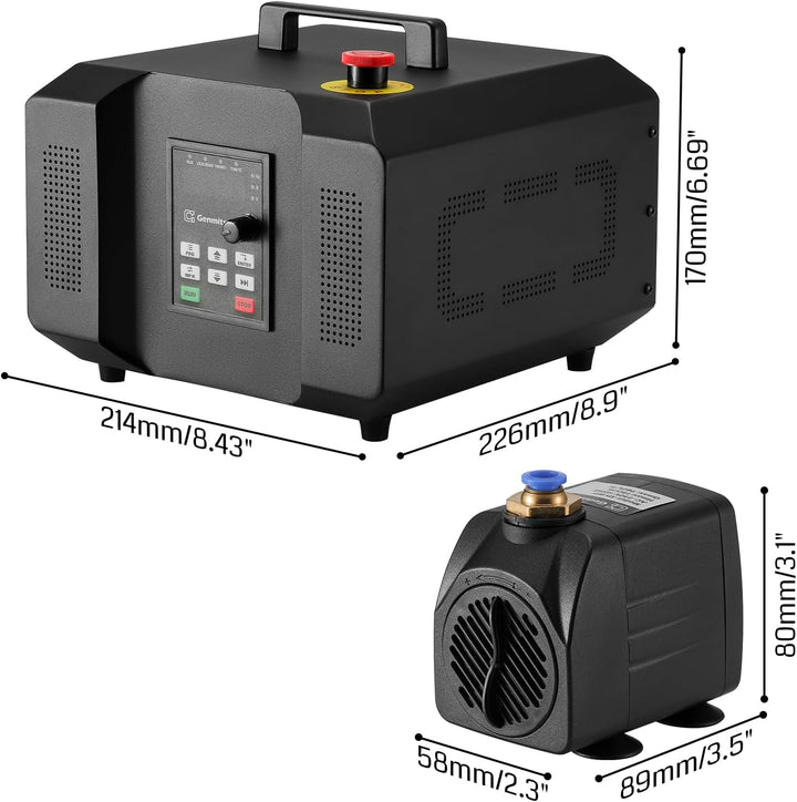 Genmitsu 1,5 kW CNC-Spindelmotor-Kit + Spindelmotorhalterung, wassergekühlter Spindelmotor, 24.000 U